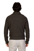 CANALI | Zipped Collar Knit | Chocolate
