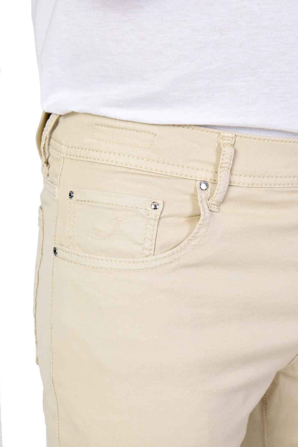 JACOB COHEN | Bard Twill Cotton Trousers | Beige