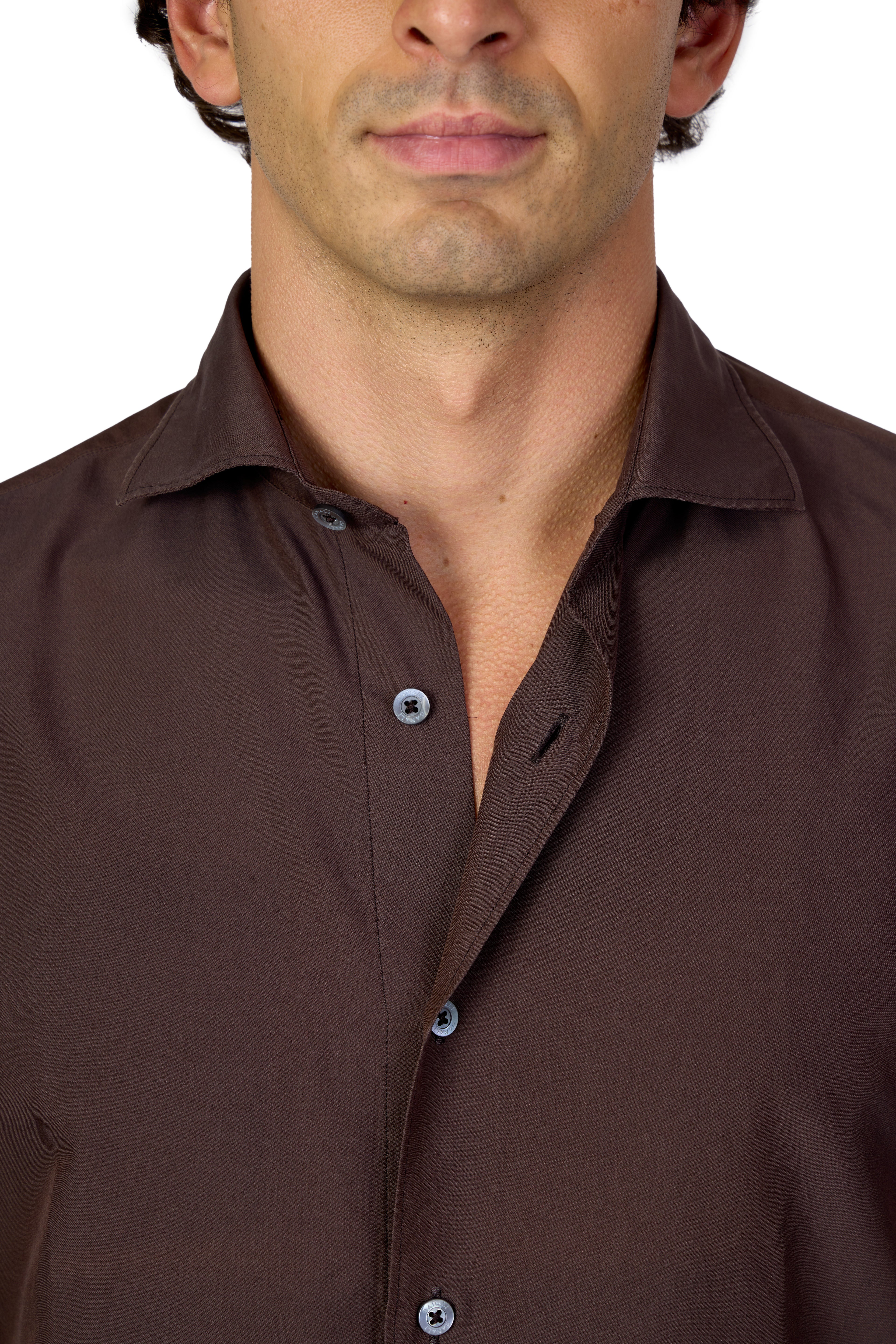 CANALI | Cotton And Silk Shirt | Chocolate