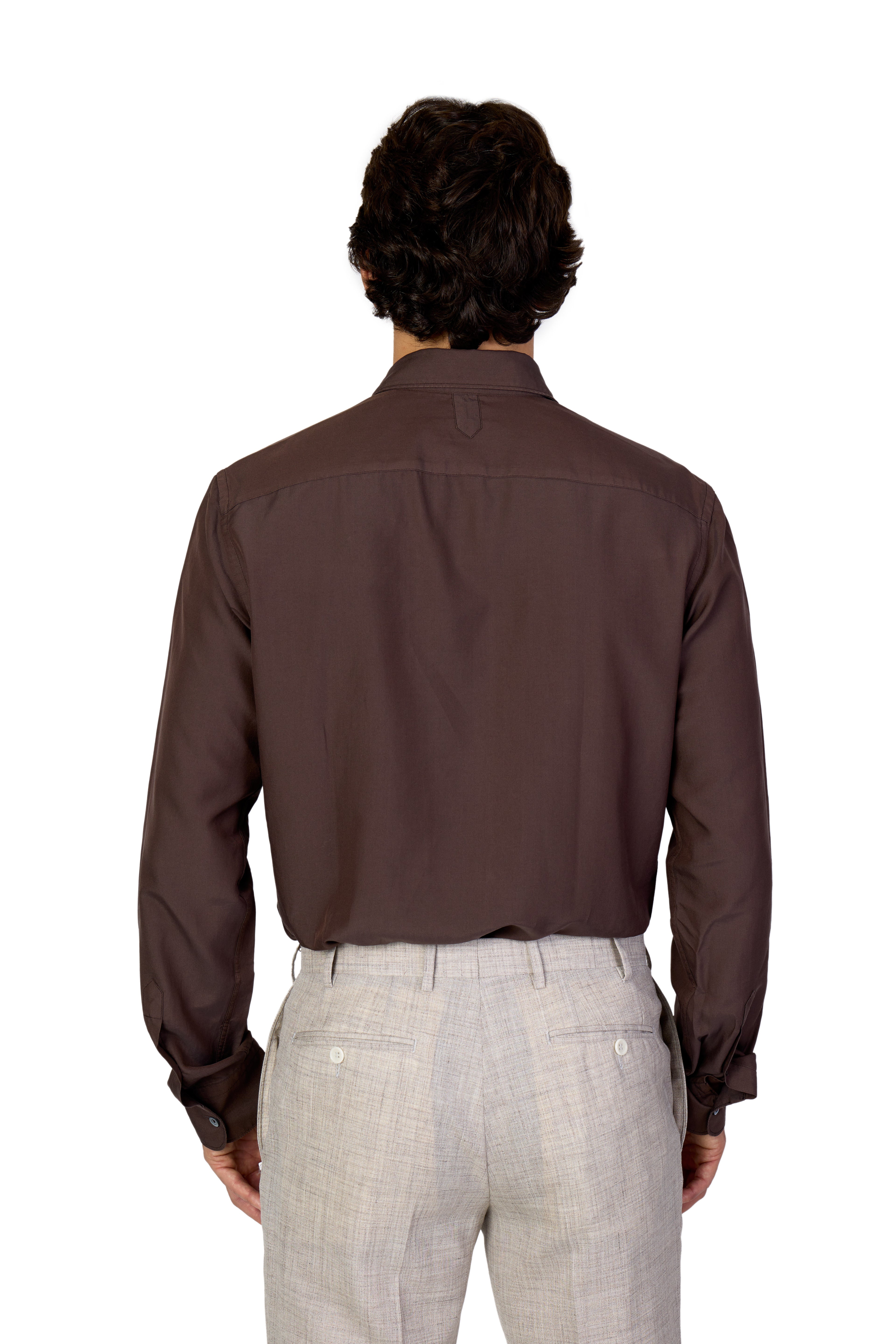 CANALI | Cotton And Silk Shirt | Chocolate