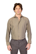 CANALI | Cotton And Silk Shirt | Khaki Brown
