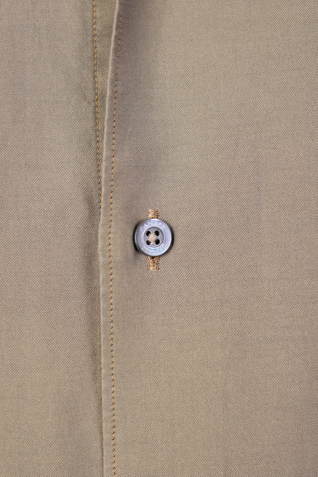 CANALI | Cotton And Silk Shirt | Khaki Brown