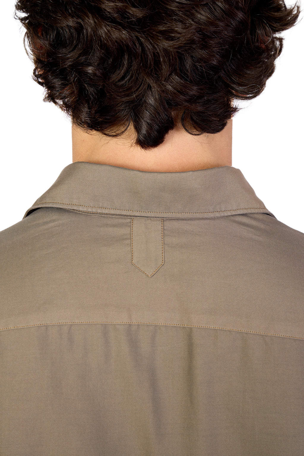CANALI | Cotton And Silk Shirt | Khaki Brown