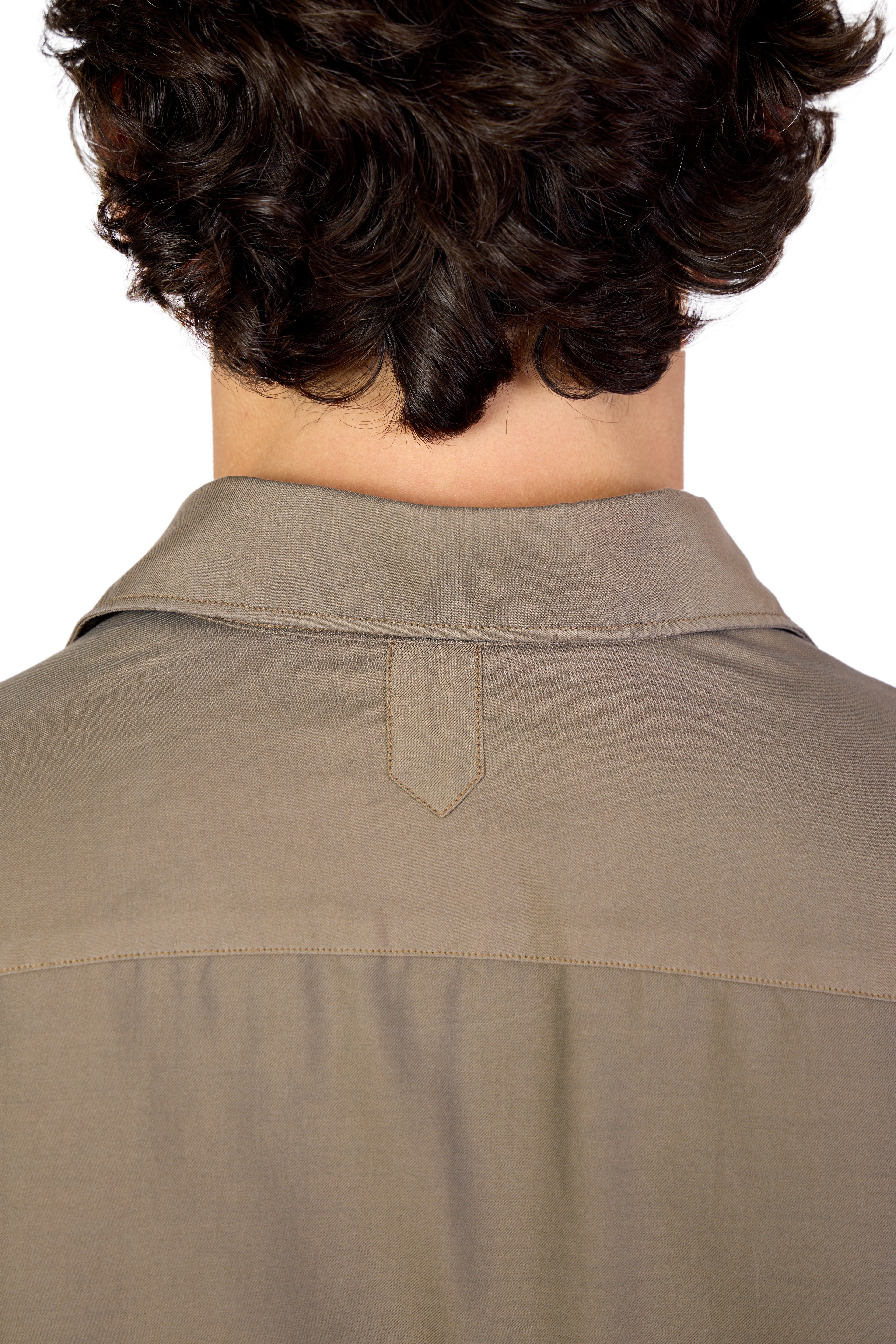 CANALI | Cotton And Silk Shirt | Khaki Brown