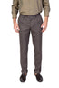 CANALI | 1 Pleat Wool, Silk & Linen Trousers | Dark Brown