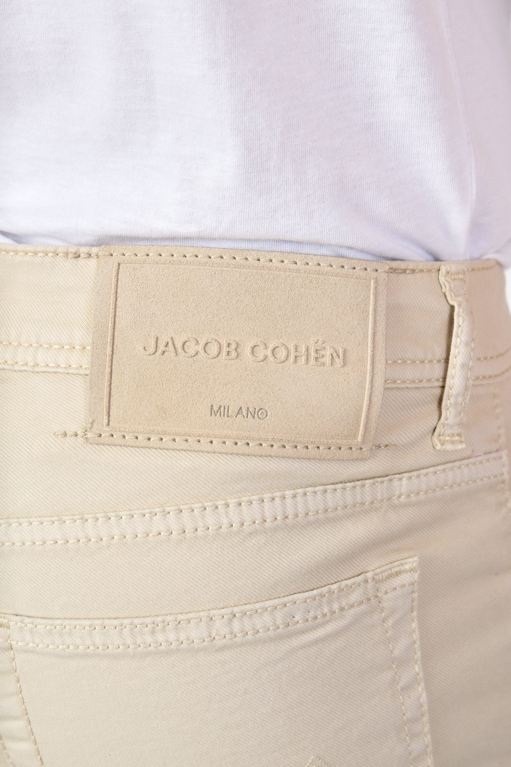 JACOB COHEN | Bard Twill Cotton Trousers | Beige