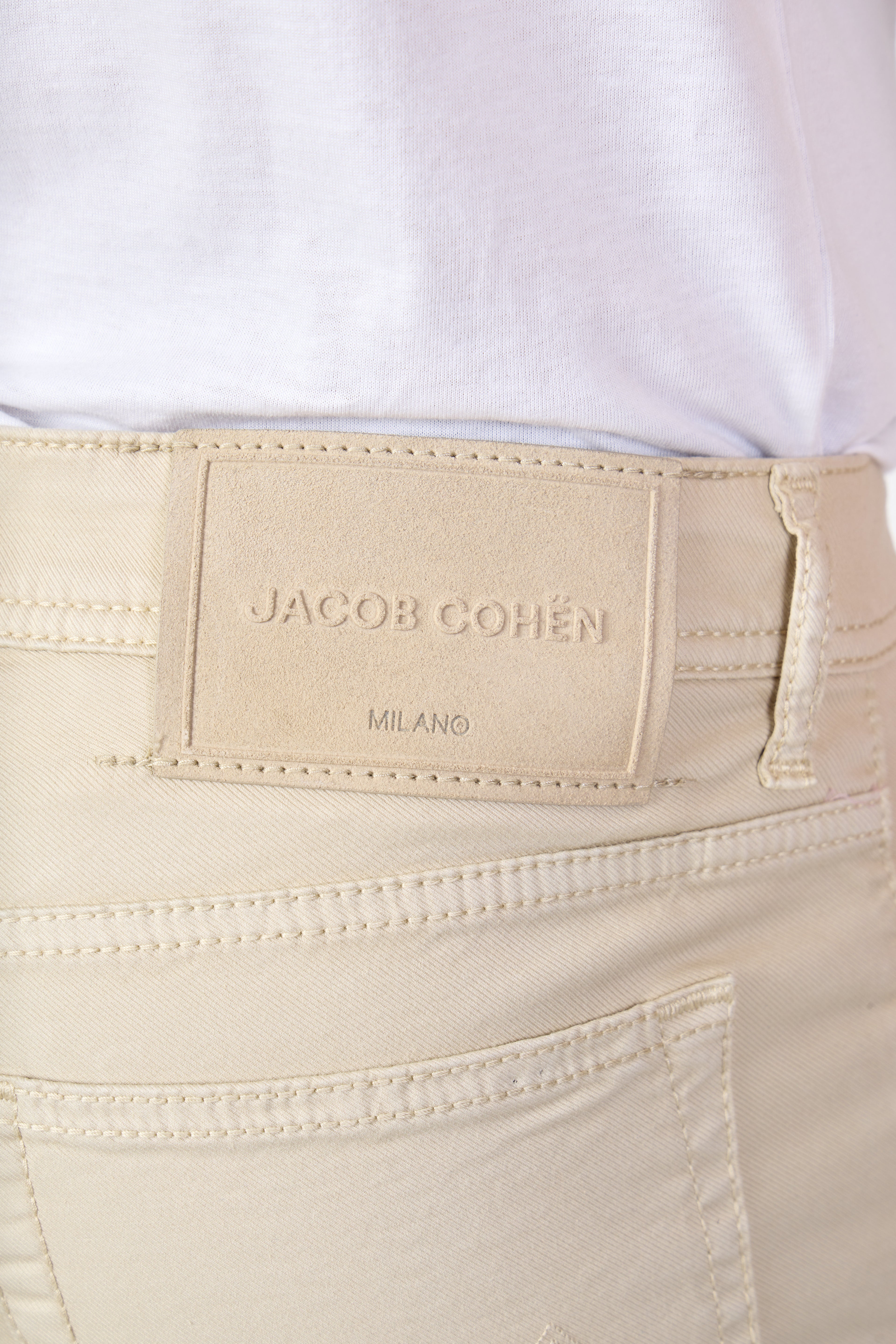 JACOB COHEN | Bard Twill Cotton Trousers | Beige