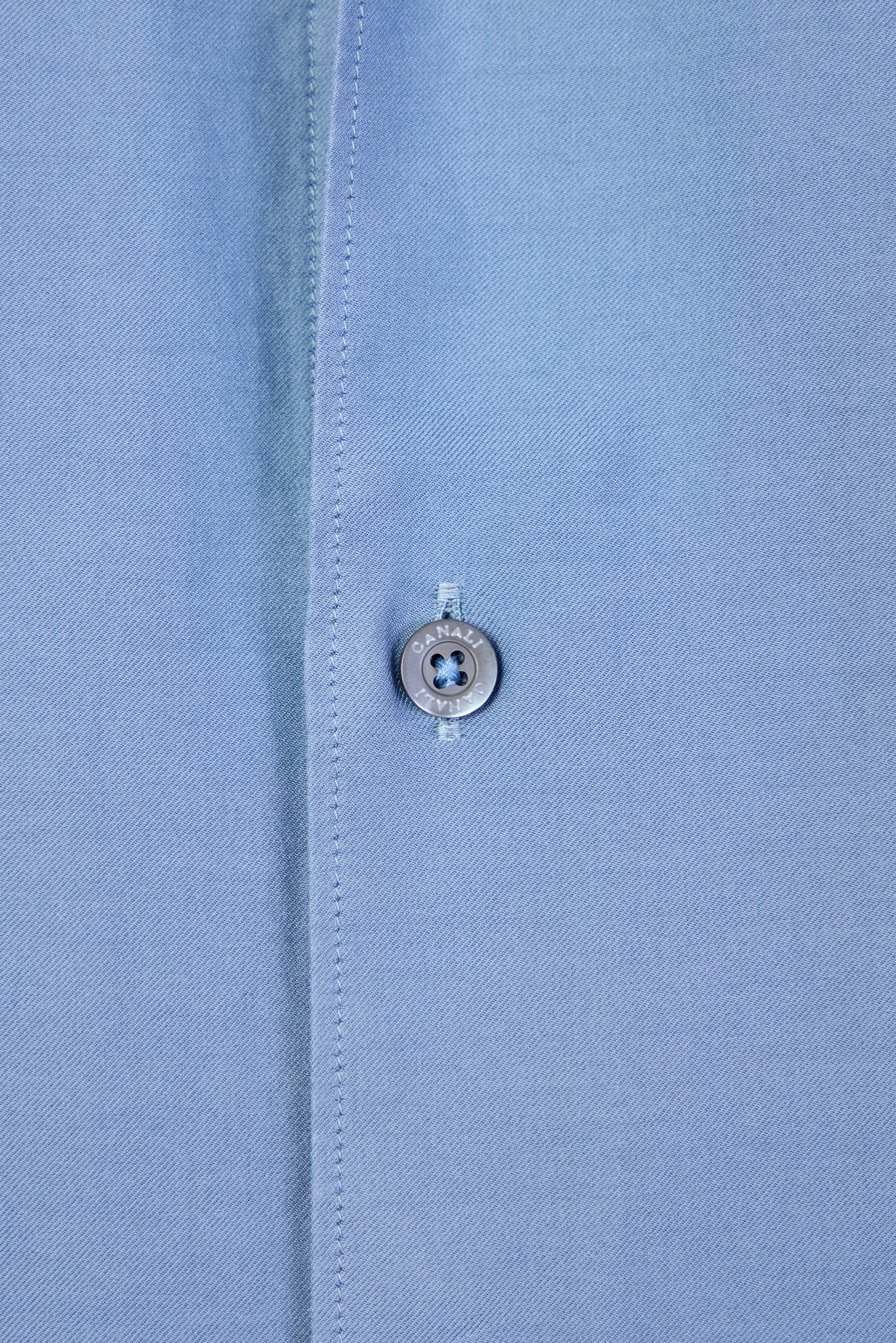 CANALI | Cotton And Silk Shirt | Dusty Blue