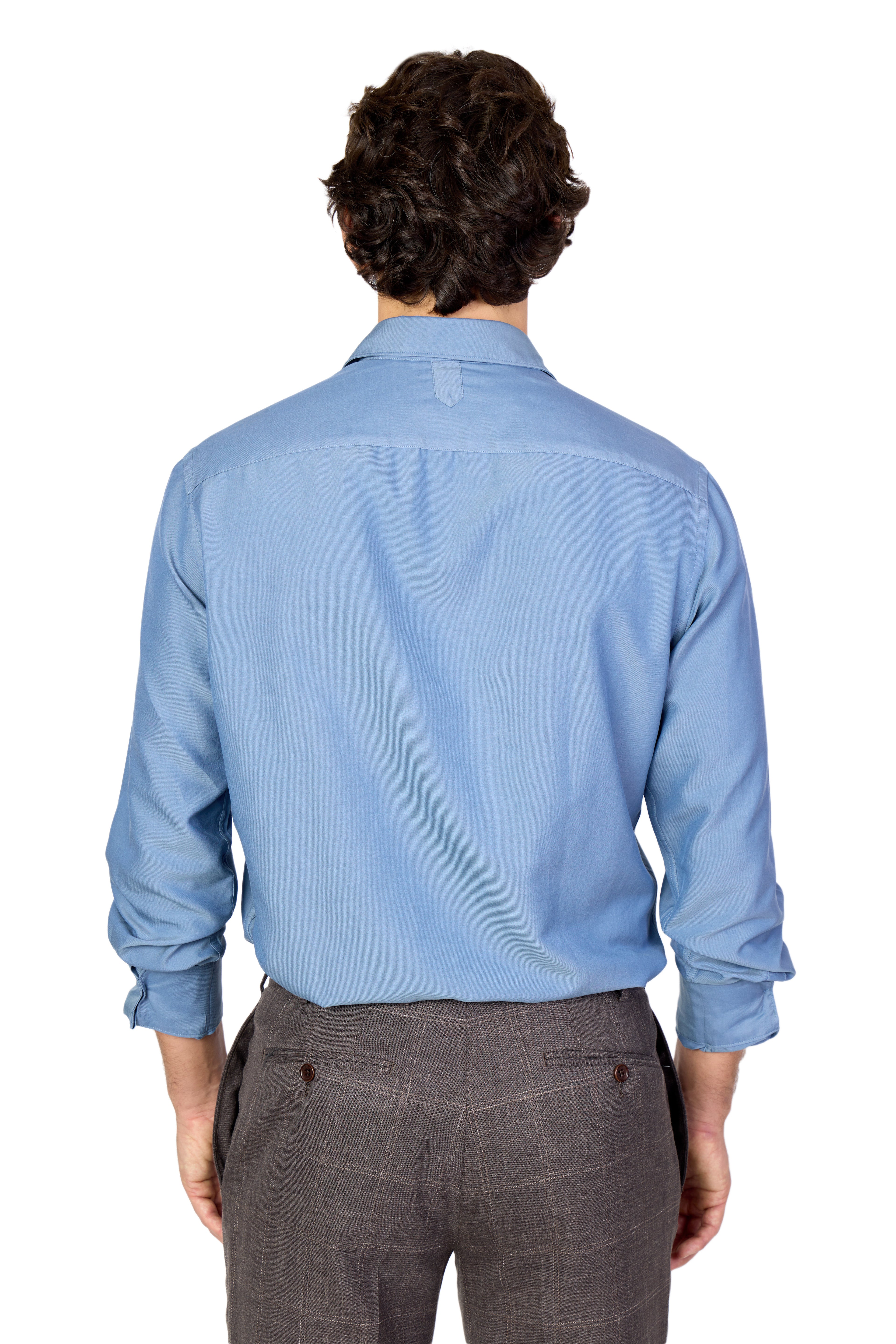 CANALI | Cotton And Silk Shirt | Dusty Blue