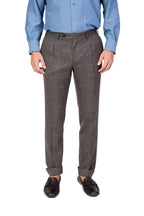 CANALI | Double Breasted Check Suit | Chocolate