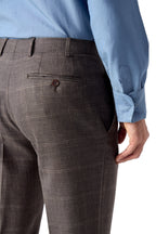 CANALI | Double Breasted Check Suit | Chocolate