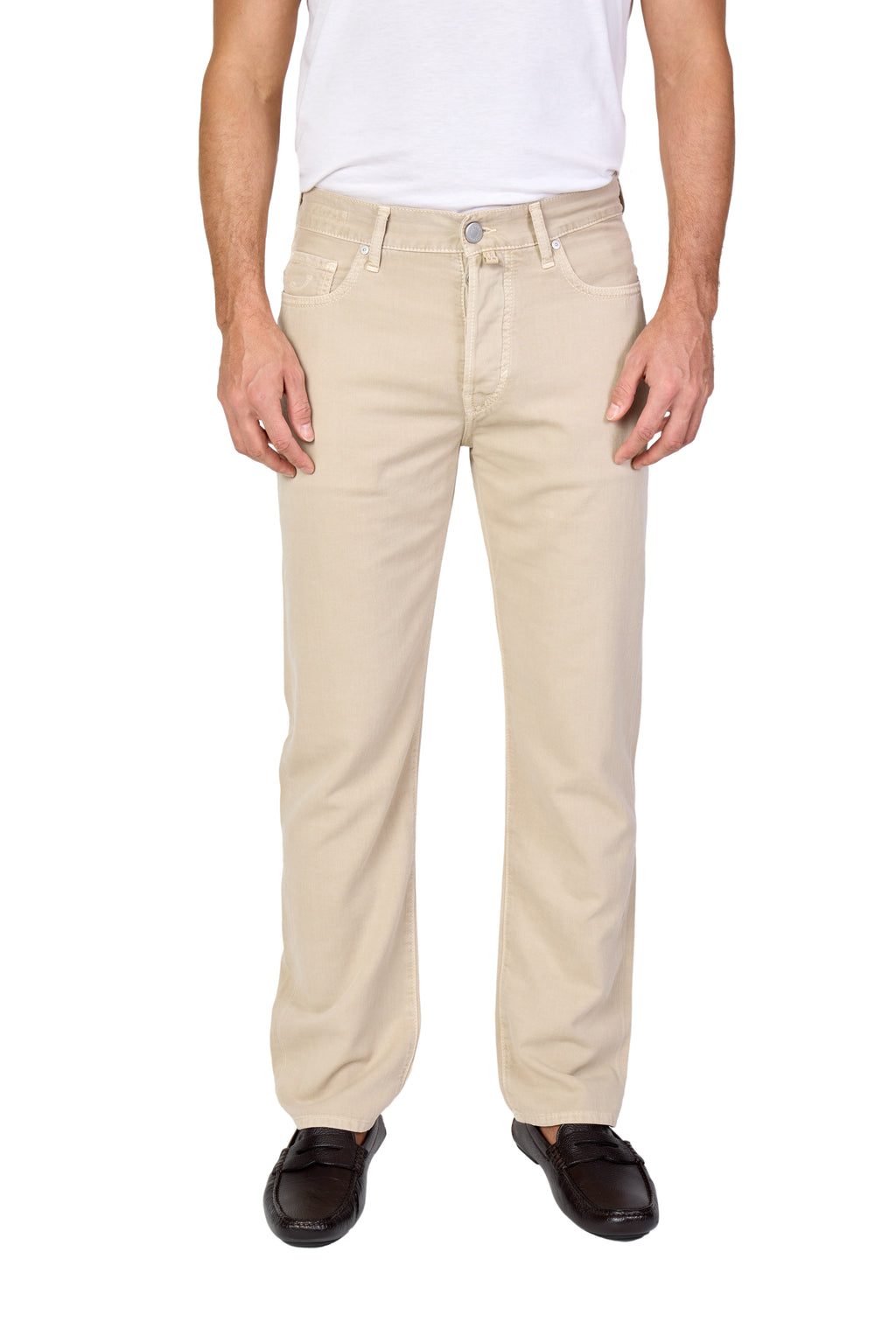 JACOB COHEN | Edo Lightweight Twill Trousers | Beige