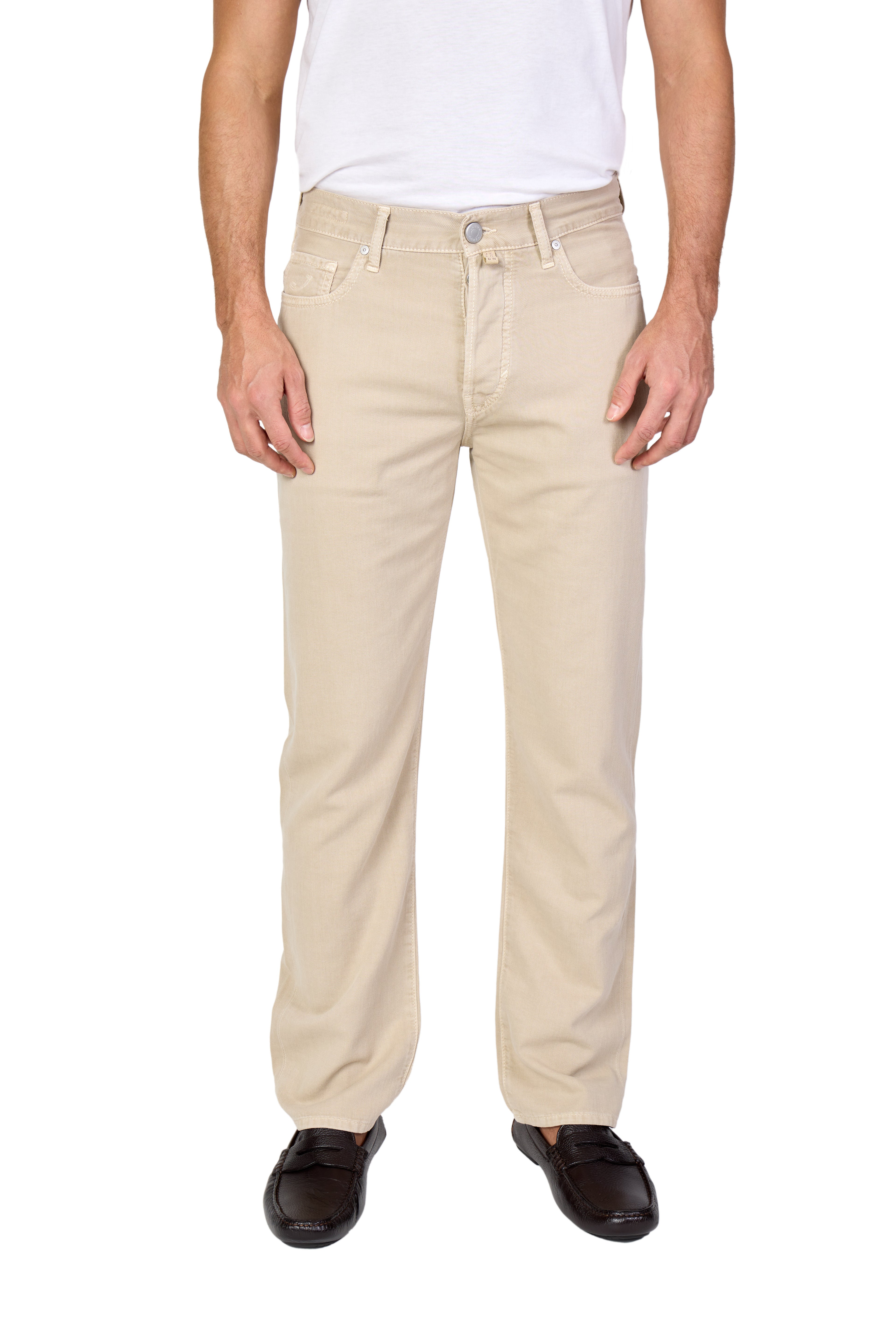 JACOB COHEN | Edo Lightweight Twill Trousers | Beige