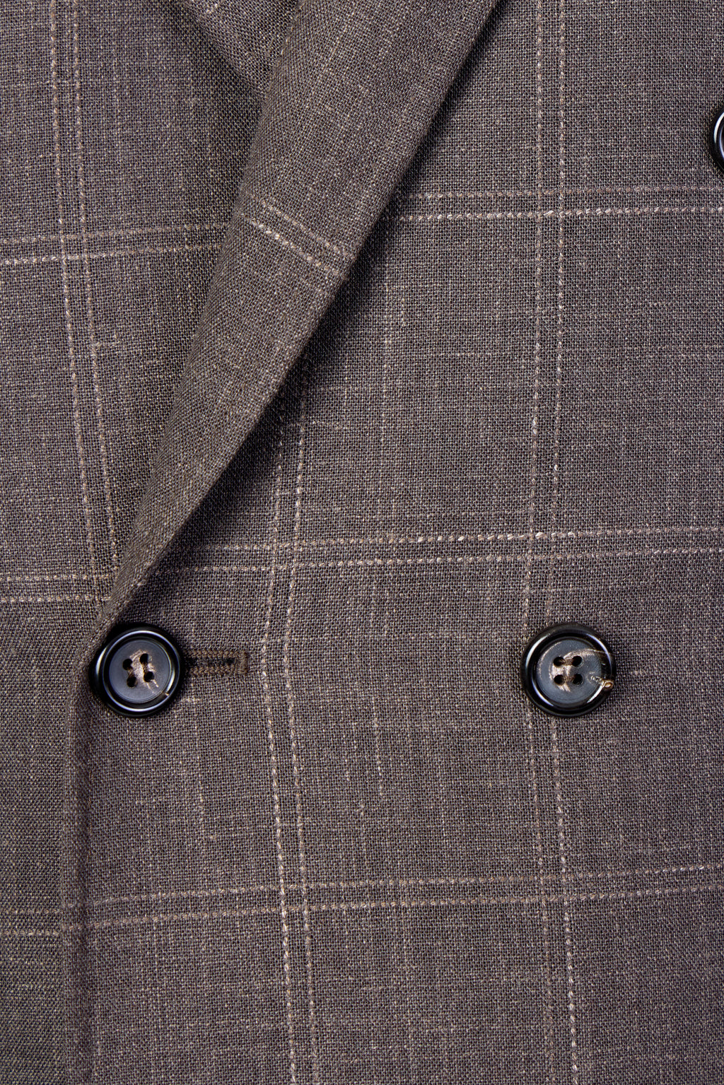 CANALI | Double Breasted Check Suit | Chocolate