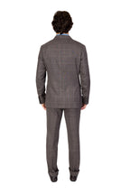 CANALI | Double Breasted Check Suit | Chocolate