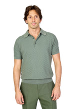 BRIONI | Basket Weave Polo | Forest