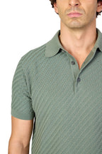 BRIONI | Basket Weave Polo | Forest