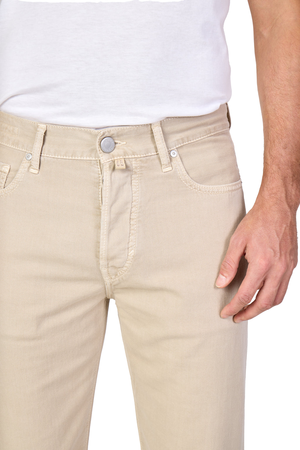 JACOB COHEN | Edo Lightweight Twill Trousers | Beige