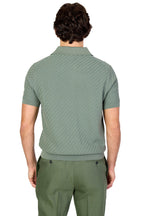BRIONI | Basket Weave Polo | Forest