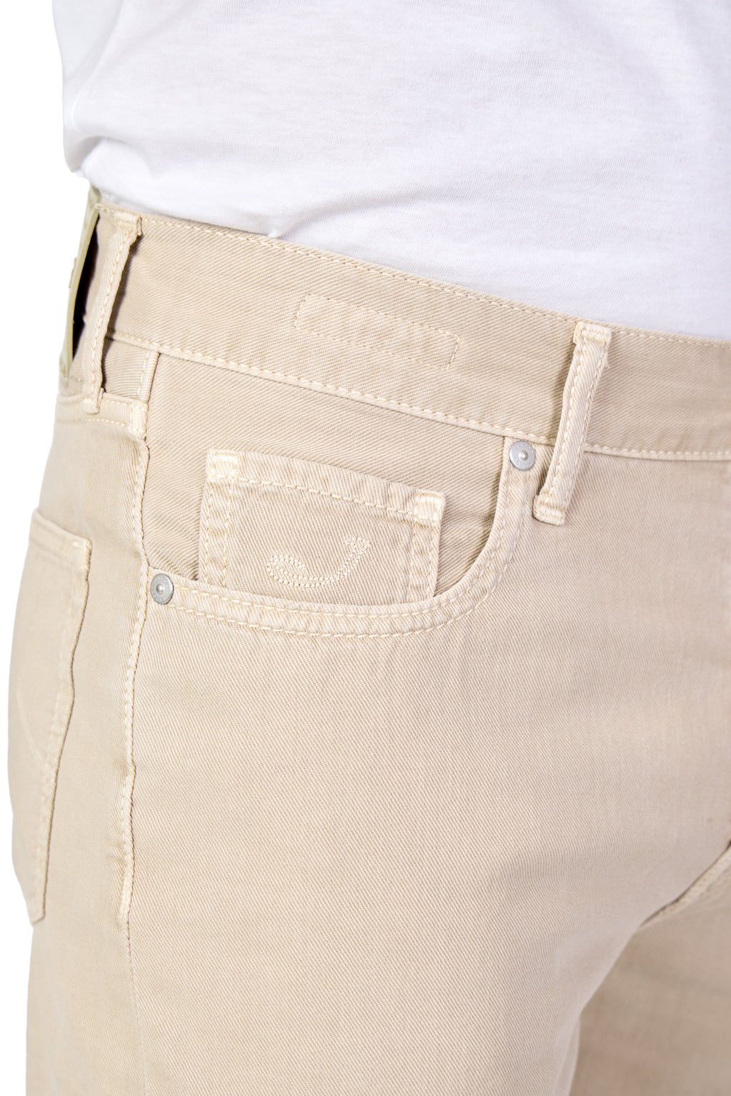JACOB COHEN | Edo Lightweight Twill Trousers | Beige