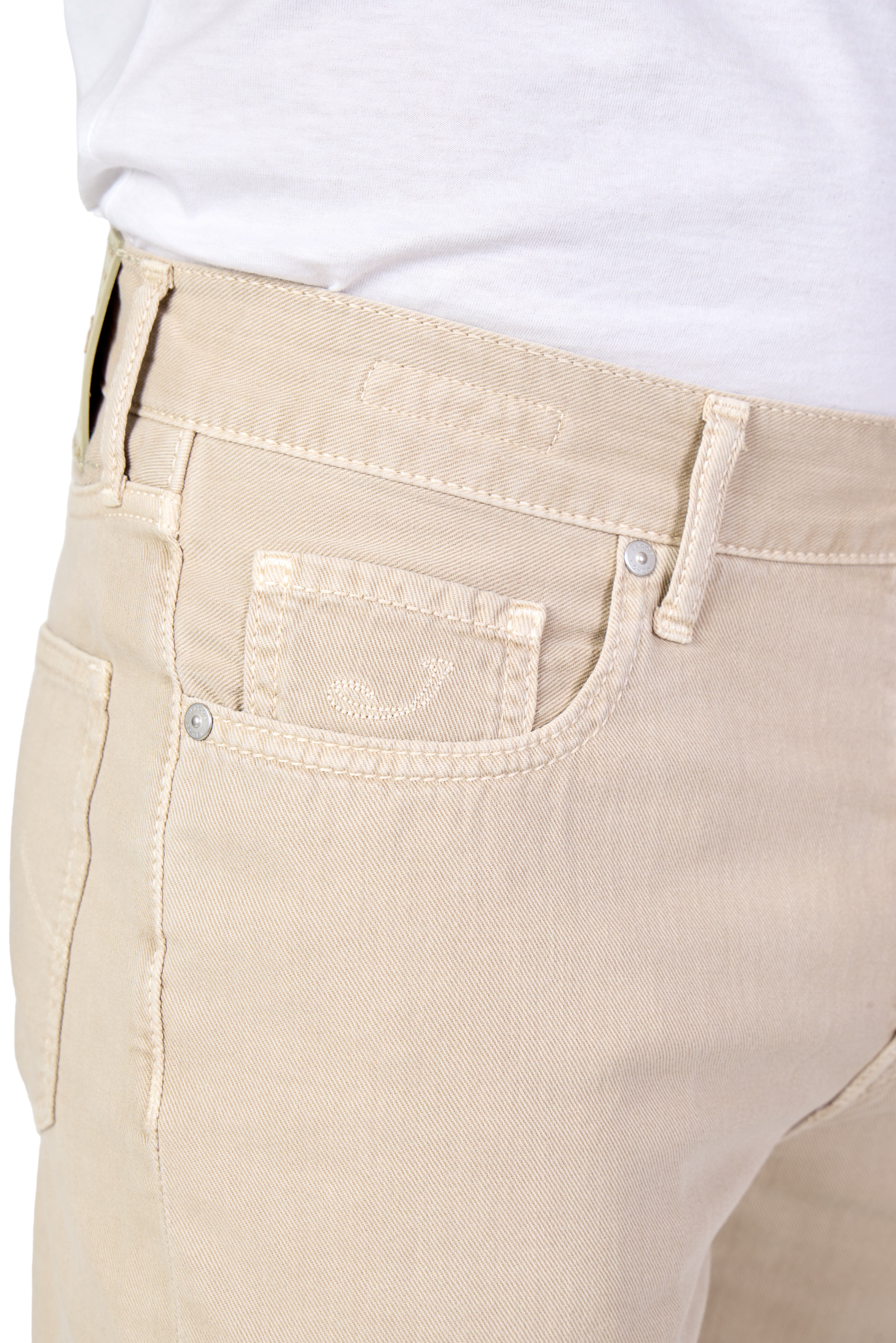 JACOB COHEN | Edo Lightweight Twill Trousers | Beige