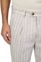 BRUNELLO CUCINELLI | Chalk Stripe Suit | Pale Grey