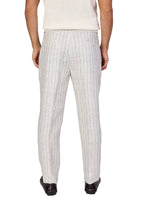 BRUNELLO CUCINELLI | Chalk Stripe Suit | Pale Grey