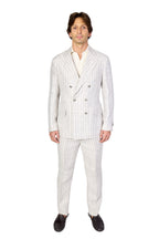 BRUNELLO CUCINELLI | Chalk Stripe Suit | Pale Grey