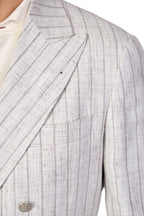 BRUNELLO CUCINELLI | Chalk Stripe Suit | Pale Grey