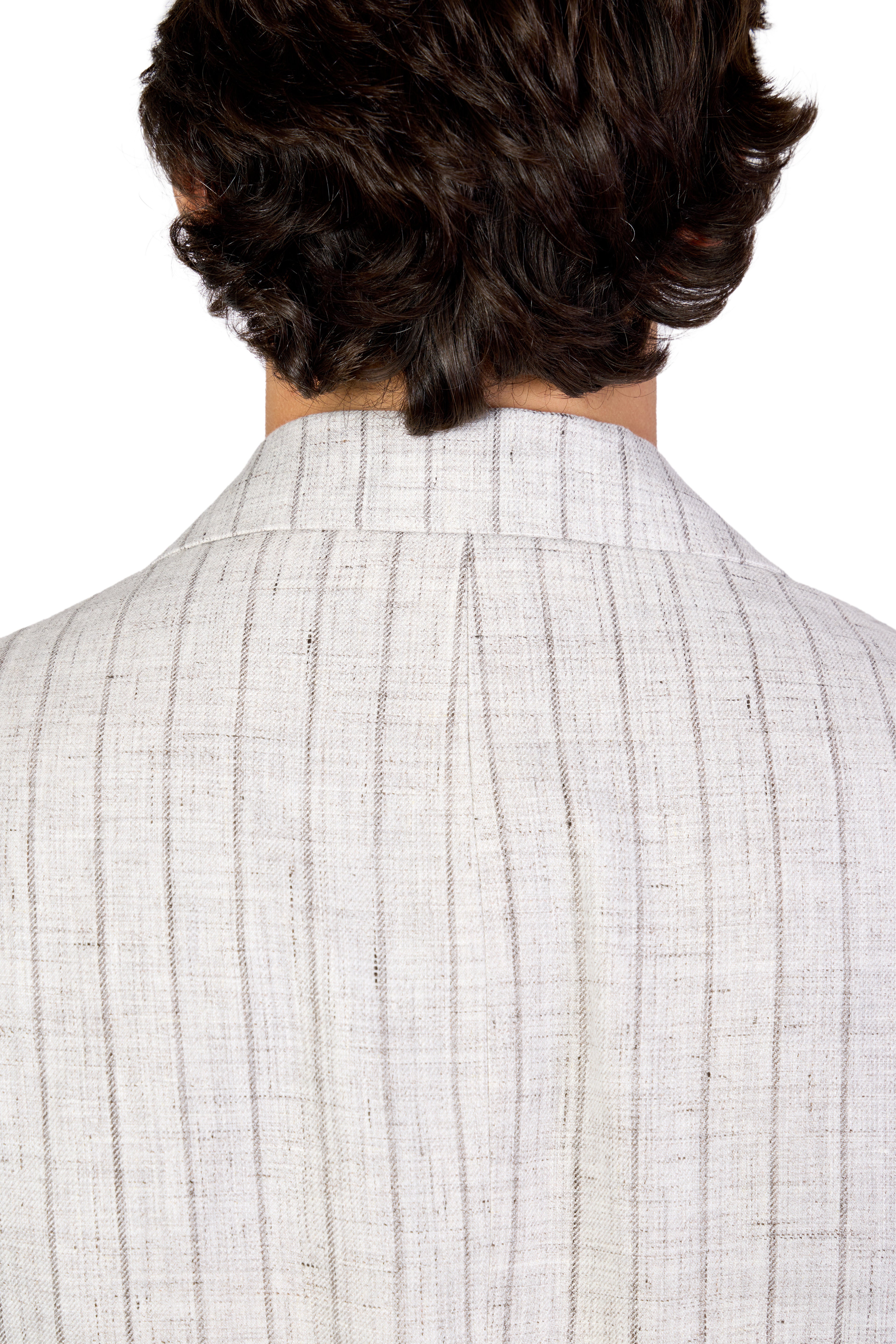 BRUNELLO CUCINELLI | Chalk Stripe Suit | Pale Grey