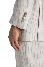 BRUNELLO CUCINELLI | Chalk Stripe Suit | Pale Grey