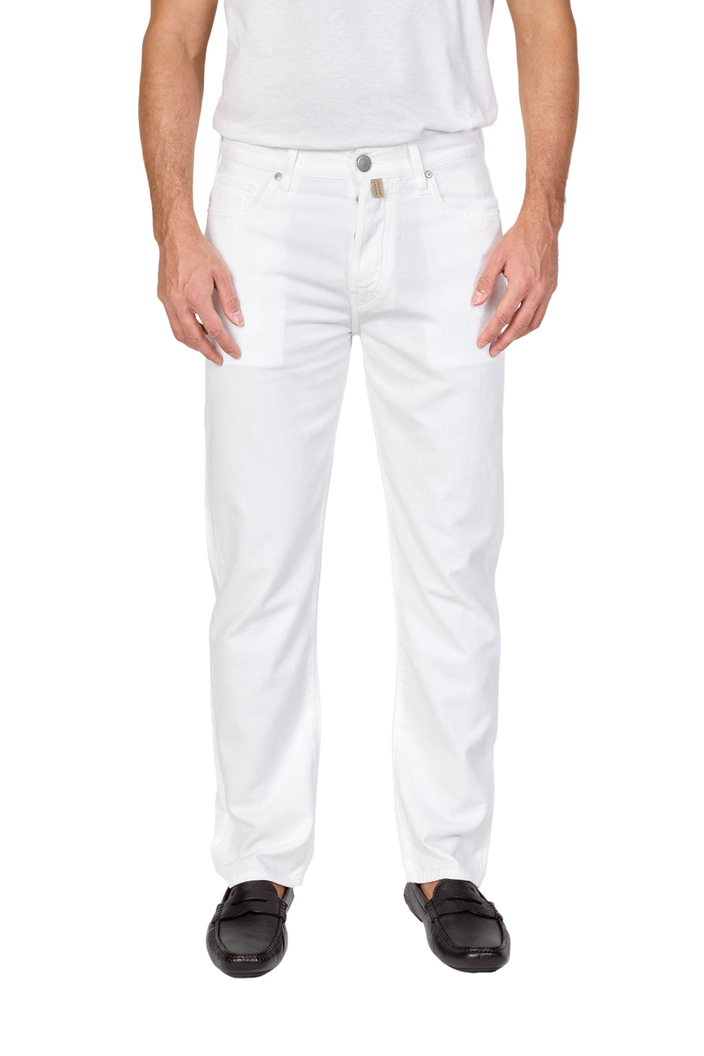 JACOB COHEN | Edo Lightweight Twill Trousers | White