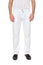 JACOB COHEN | Edo Lightweight Twill Trousers | White