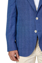 BRUNELLO CUCINELLI | Herringbone Jacket | Blue