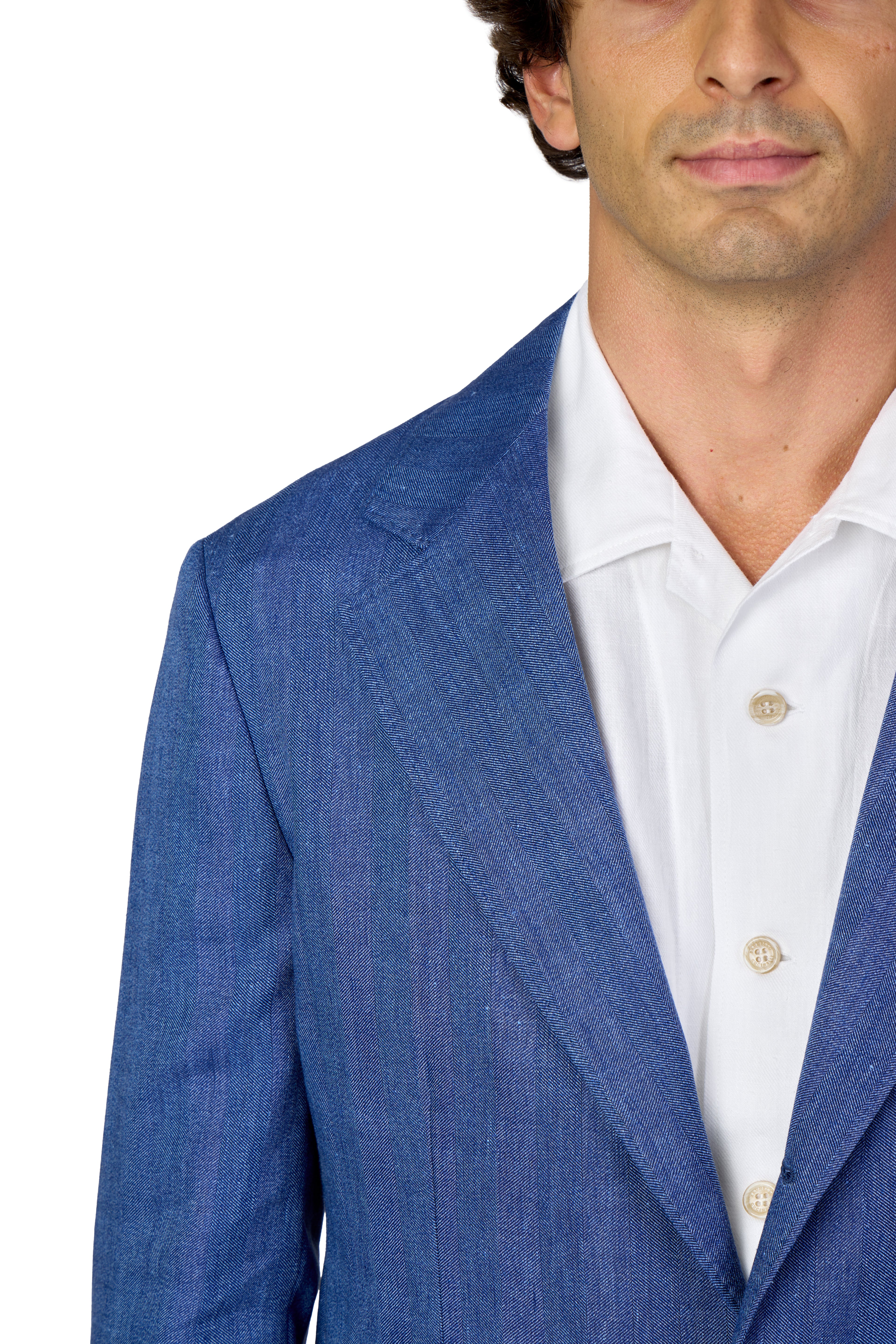 BRUNELLO CUCINELLI | Herringbone Jacket | Blue