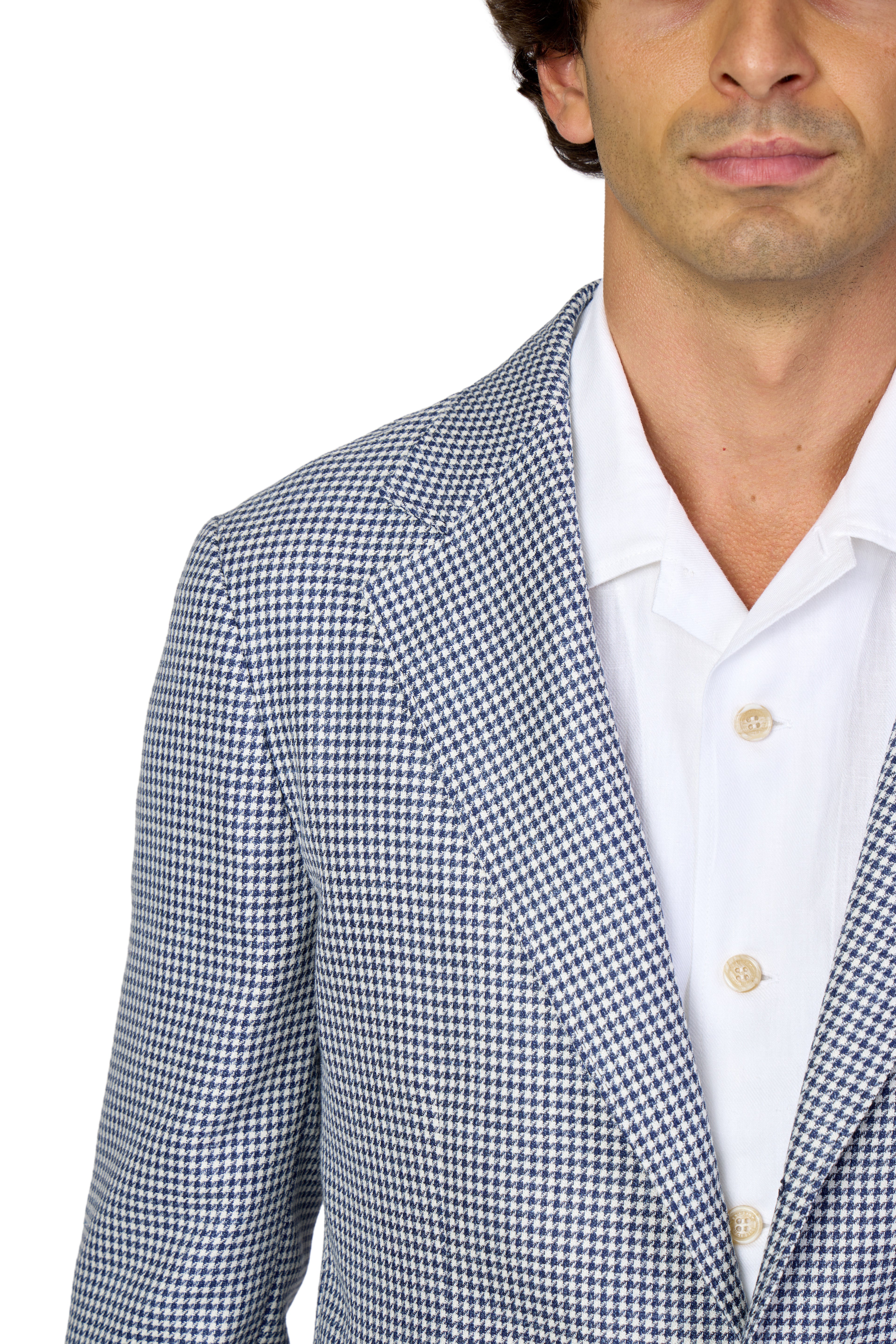 BRUNELLO CUCINELLI | Houndstooth Jacket | Navy & White