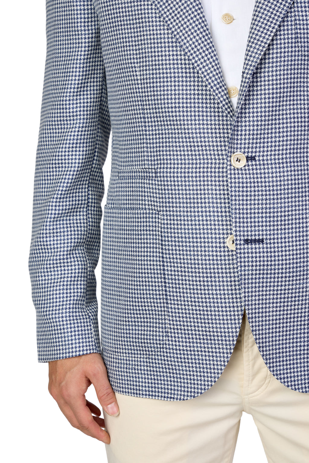 BRUNELLO CUCINELLI | Houndstooth Jacket | Navy & White