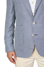 BRUNELLO CUCINELLI | Houndstooth Jacket | Navy & White