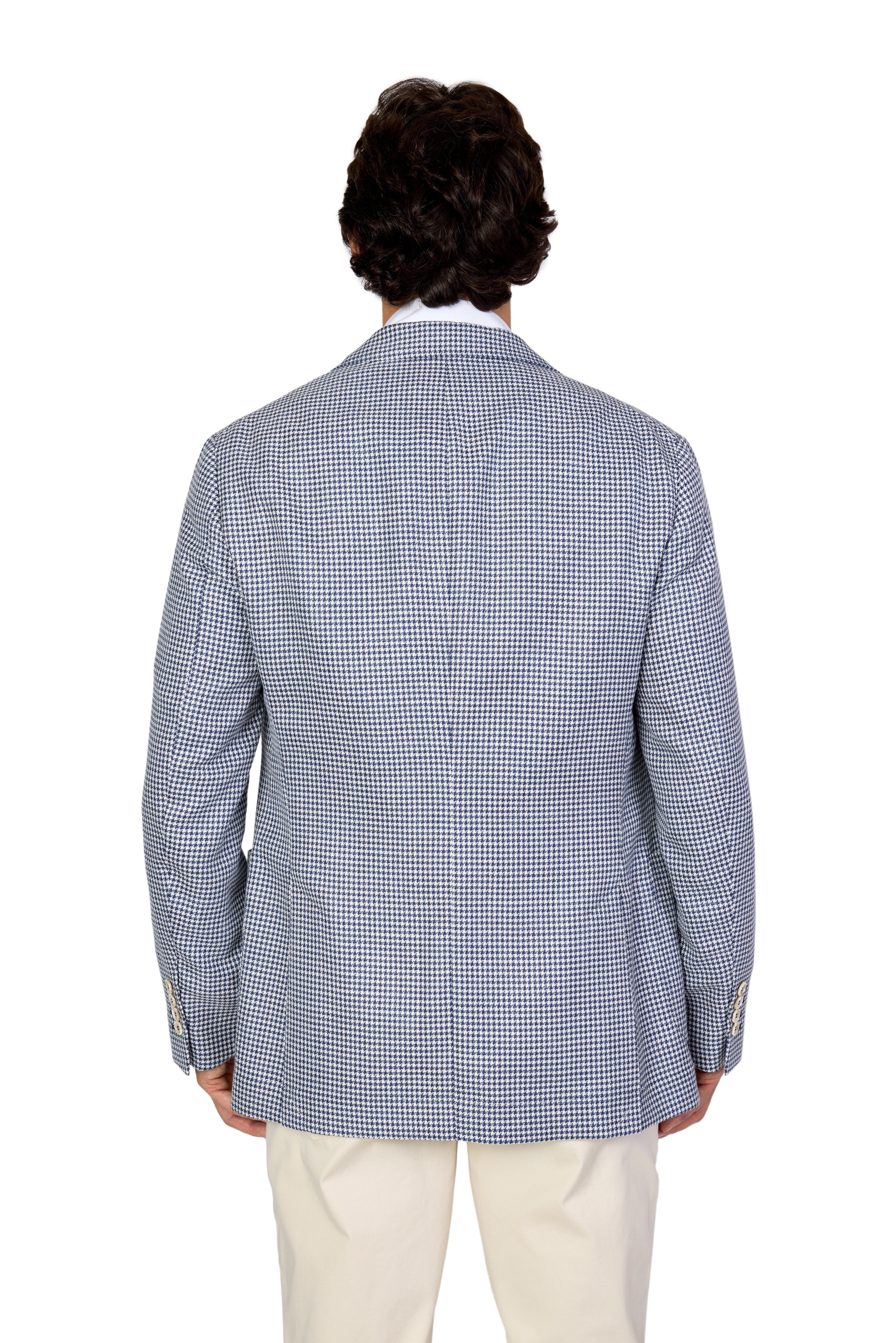 BRUNELLO CUCINELLI | Houndstooth Jacket | Navy & White