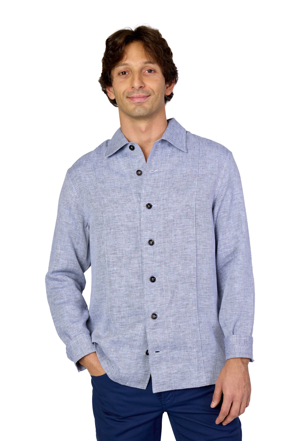 BRUNELLO CUCINELLI | Shirt With Crete Details | Dark Blue