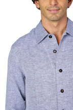 BRUNELLO CUCINELLI | Shirt With Crete Details | Dark Blue