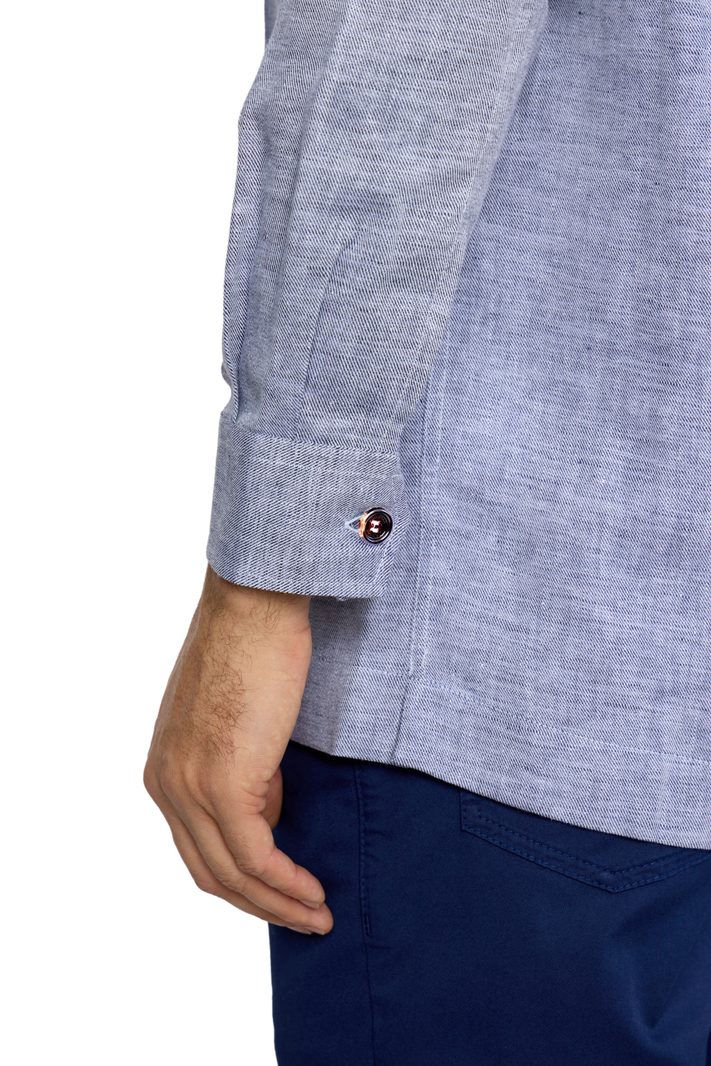 BRUNELLO CUCINELLI | Shirt With Crete Details | Dark Blue
