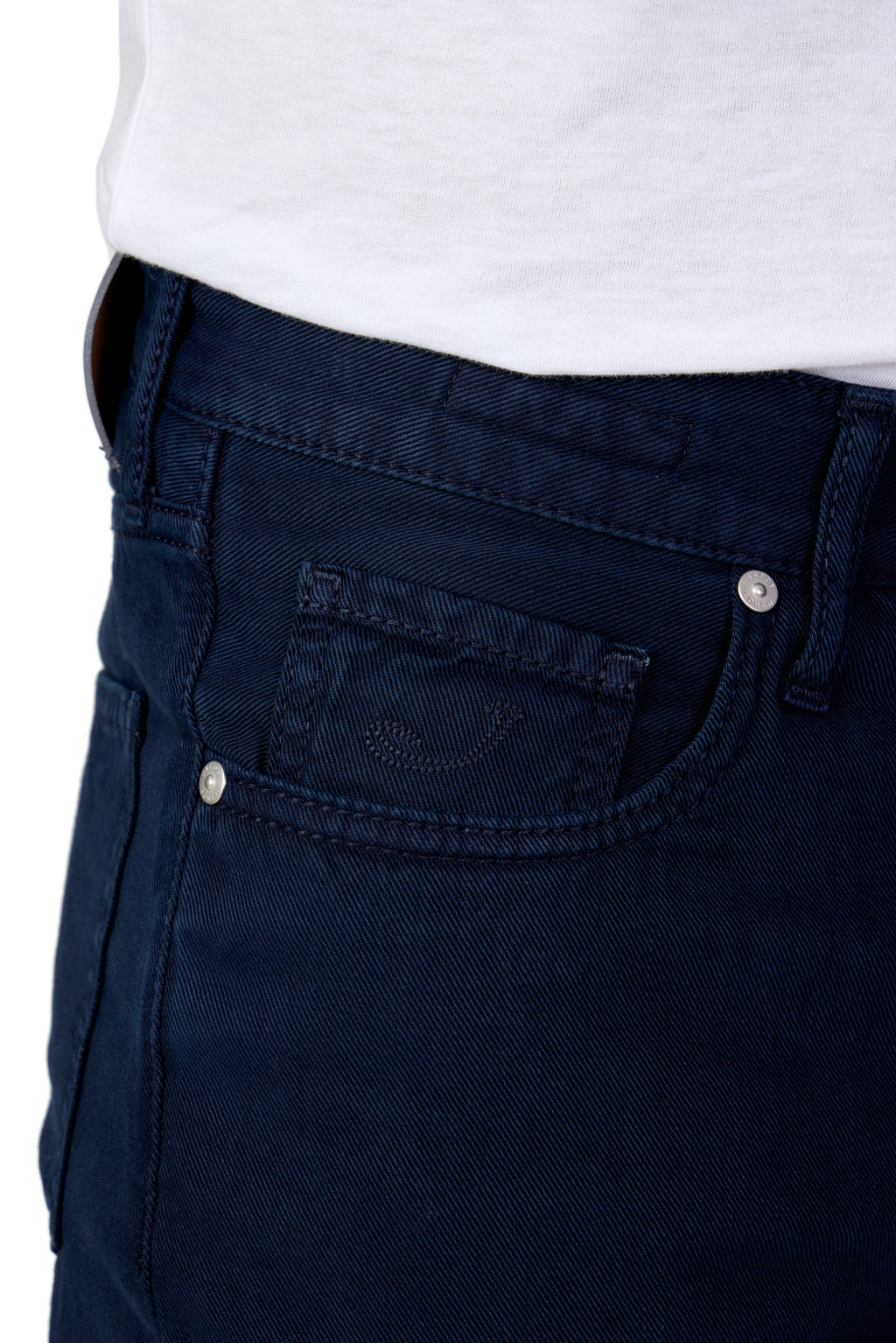 JACOB COHEN | Edo Lightweight Twill Trousers | Navy