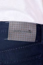 JACOB COHEN | Edo Lightweight Twill Trousers | Navy