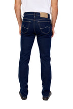 JACOB COHEN | Bard Jeans With Lasered Spiral Patch | Dark Denim
