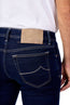 JACOB COHEN | Bard Jeans With Lasered Spiral Patch | Dark Denim