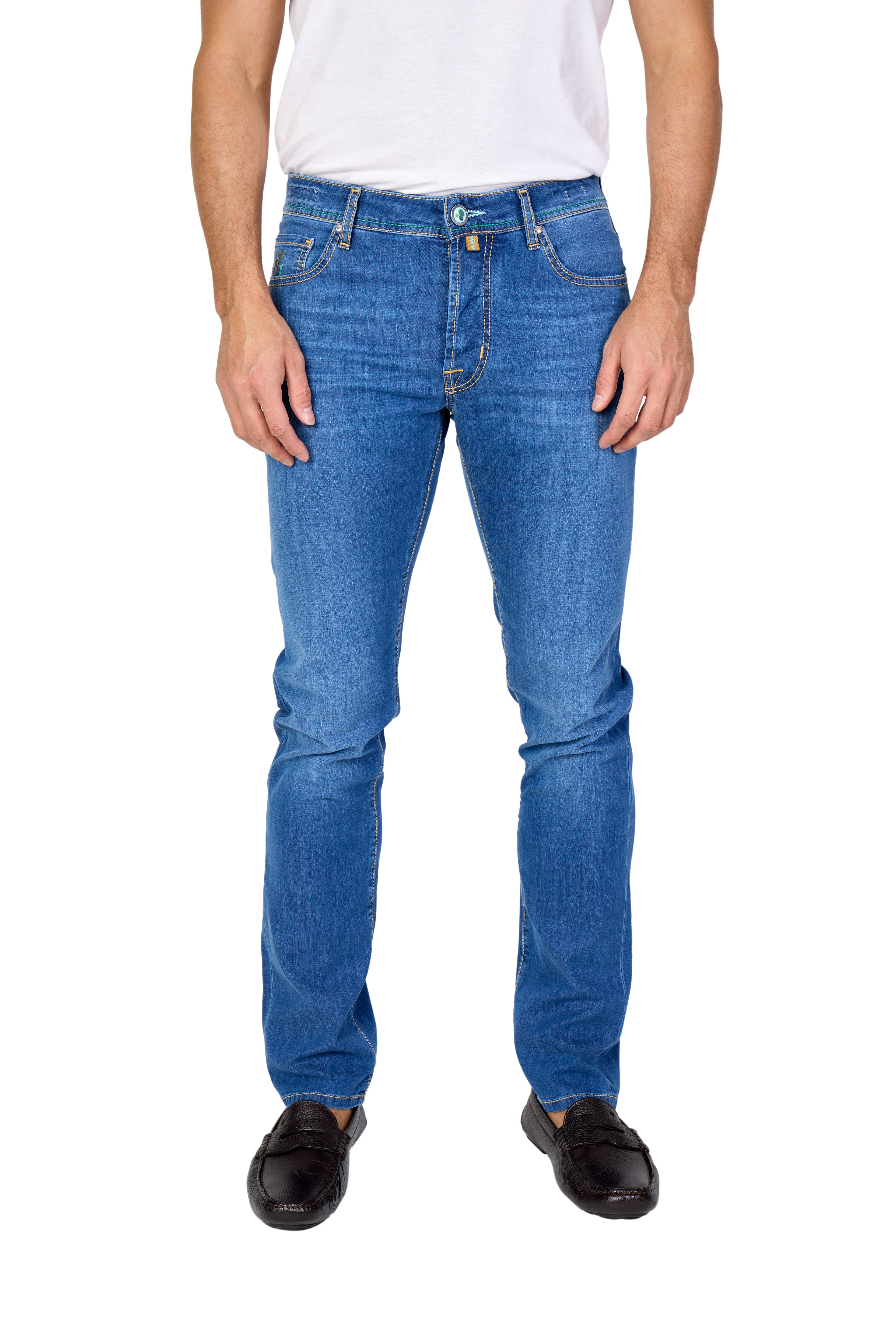 JACOB COHEN | Resort Bard Jeans With Embroidered Car Patch | Denim