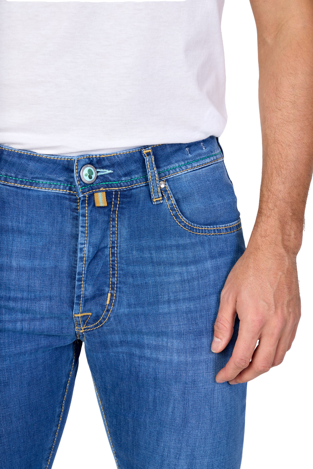 JACOB COHEN | Resort Bard Jeans With Embroidered Car Patch | Denim