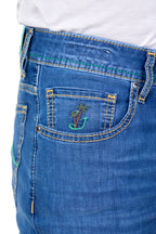 JACOB COHEN | Resort Bard Jeans With Embroidered Car Patch | Denim
