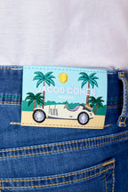 JACOB COHEN | Resort Bard Jeans With Embroidered Car Patch | Denim